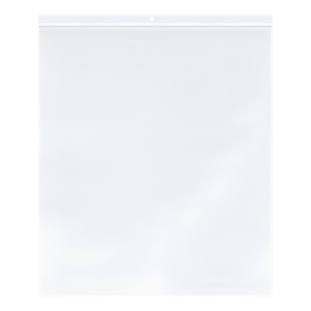 Extra-large reclosable poly bags 13" x 15" made from high quality polyethylene 2 mil clear