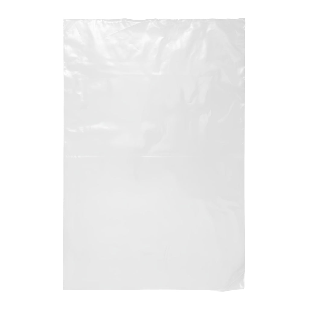 8 by 12 inch clear plastic storage bag for warehouse inventory.