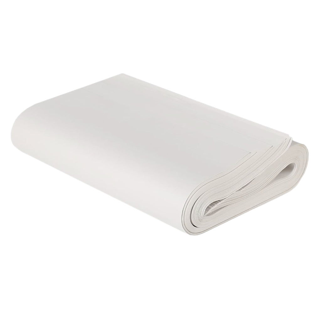 Large 24x36 inch unprinted newsprint sheets (400 count) for interleaving stacked items and protecting surfaces.