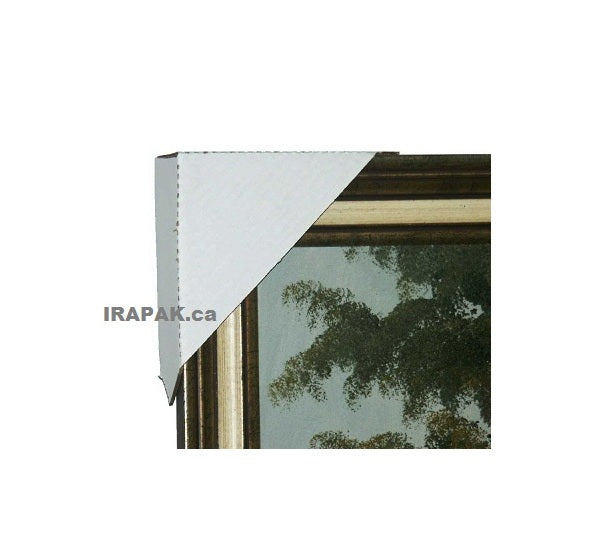 Corner Protectors made from corrugated cardboard for 1" thick picture frames, fine art and paintings, preventing damage