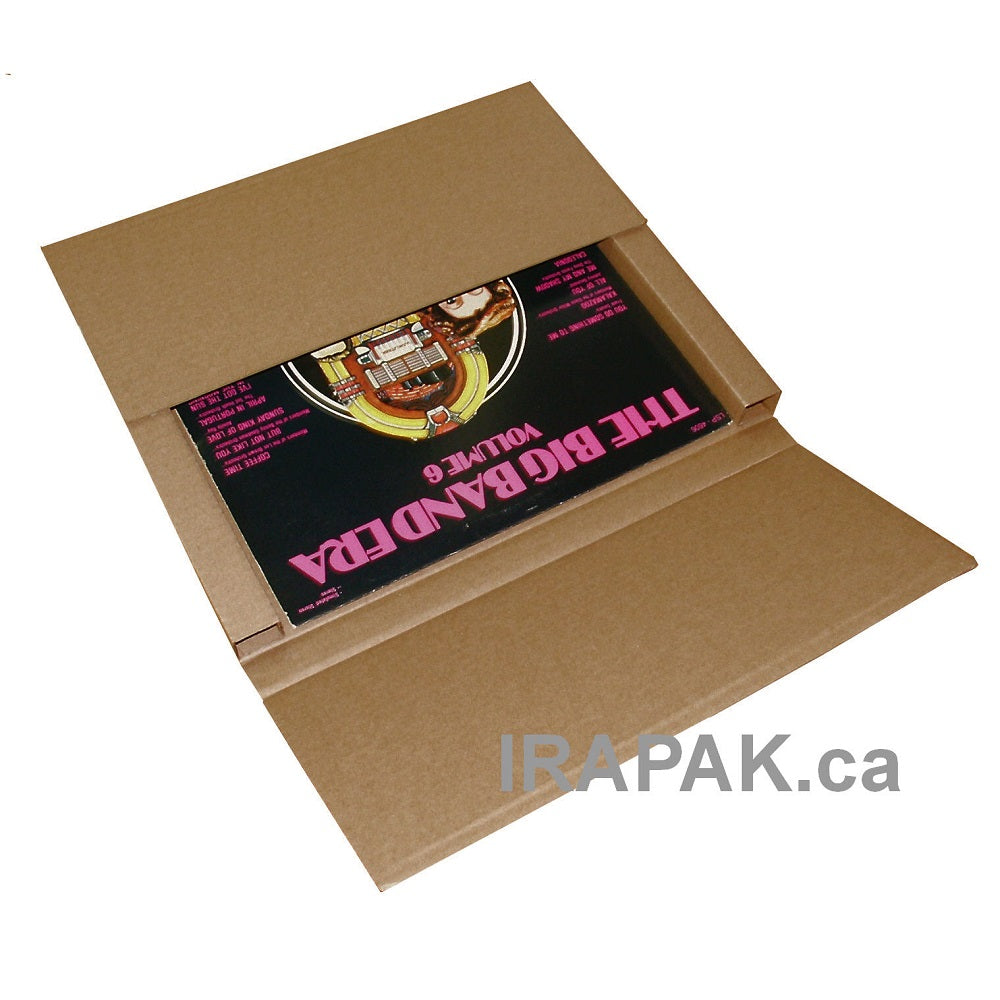 Vinyl record LP mailers shipping boxes, reinforced for safe and secure mailing 1 to 3 vinyl records