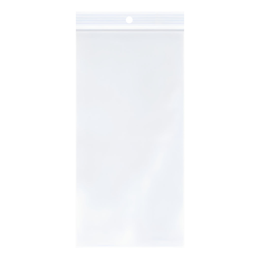 4" x 8" Reclosable Poly Bags 2 Mil Clear (1000/cs)