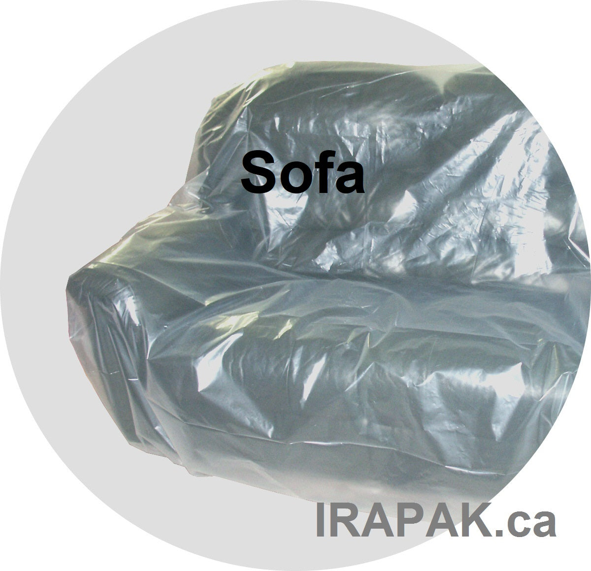 Sofa or Couch cover bags for moving or storage extra strong 4mil clear polyethylene