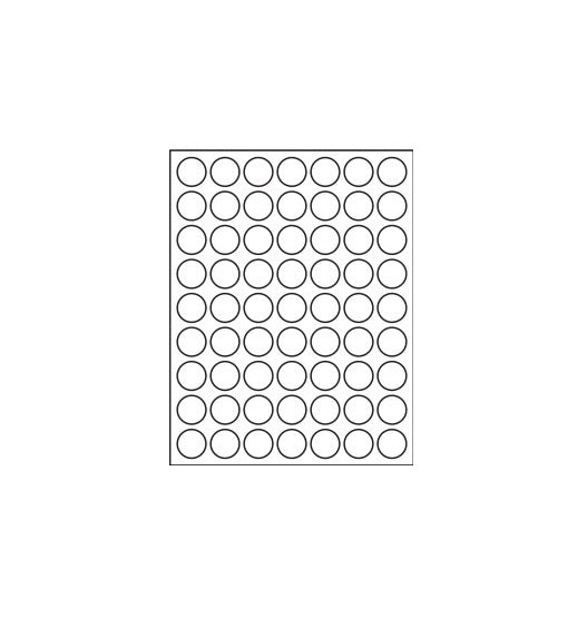 1" Circle (63 Labels/Sheet) 100 Sheets