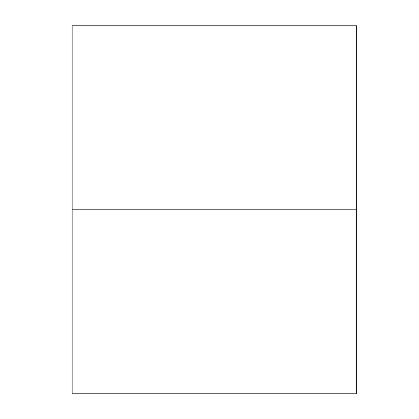 8.5 x 5.5" (2 Labels/Sheet) 100 Sheets