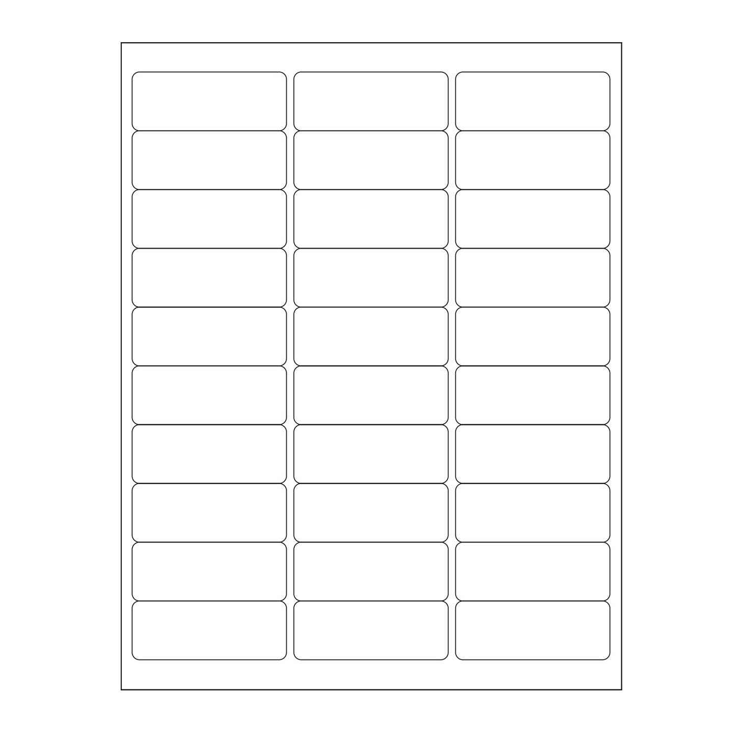 Shipping Address Labels 1" x 2 5/8" BULK PACK