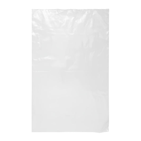 5 by 8 inch clear food grade poly bag for commercial snack packaging.