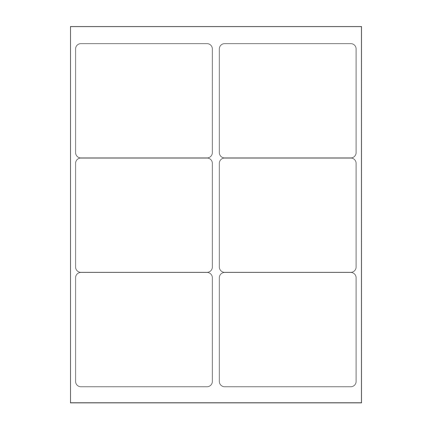 4" X 3.33" (6 Labels/Sheet) 100 Sheets