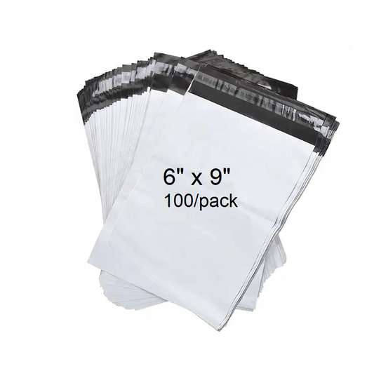 6" x 9" shipping bags made from 1.8 mil thick plastic provide a cost-effective and secure solution for mailing and shipping small items