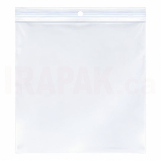 6x6 inch 4 mil square poly bag with hang hole for CDs, DVDs, fresh tortillas, and more.