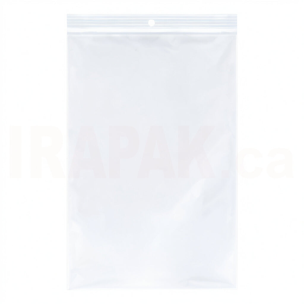 6x9 inch 4 mil industrial zip bag for paperback books, surgical masks, art prints, and more.