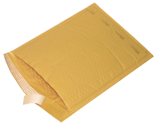 Durable brown kraft paper padded mailer envelope with shockproof bubble wrap lining for safe transit shipping