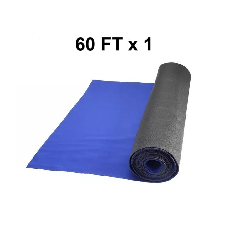 Neoprene floor runner 27" wide 60 feet long blue