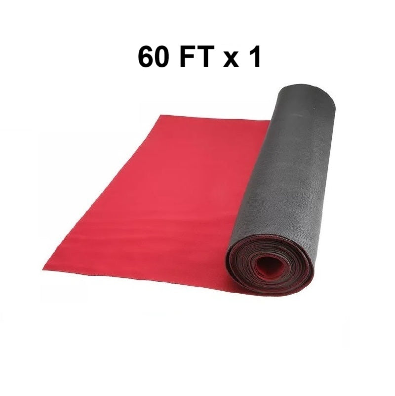 Neoprene floor runner 27" wide 60 feet long red