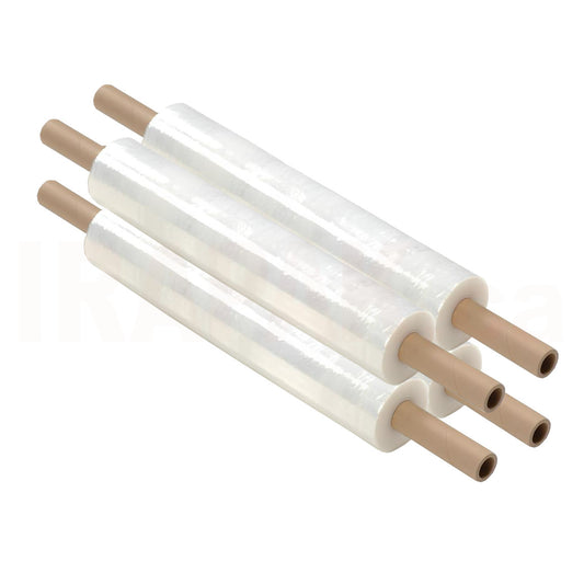 20” x 1000’ pallet wrap for hand applications. Ideal for securing pallets during shipping or moving home or business use