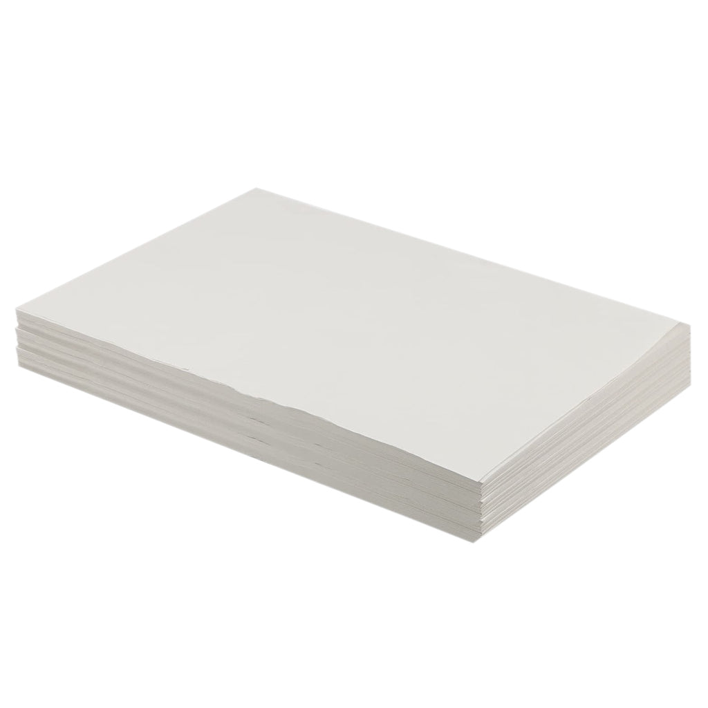 Stack of 800 pre-cut 18x24 inch white newsprint wrapping sheets for moving and shipping.