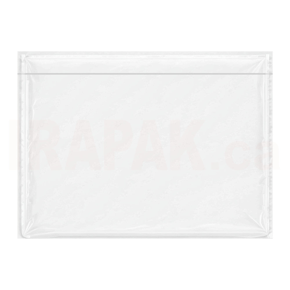 Standard packing slip envelopes 7.5 x 5.5 clear for high visibility and barcode scanning, pressure sensitive backing