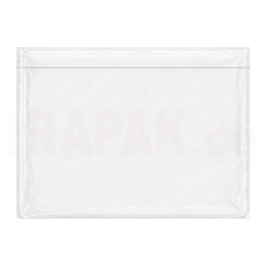 Standard packing slip envelopes 7.5 x 5.5 clear for high visibility and barcode scanning, pressure sensitive backing