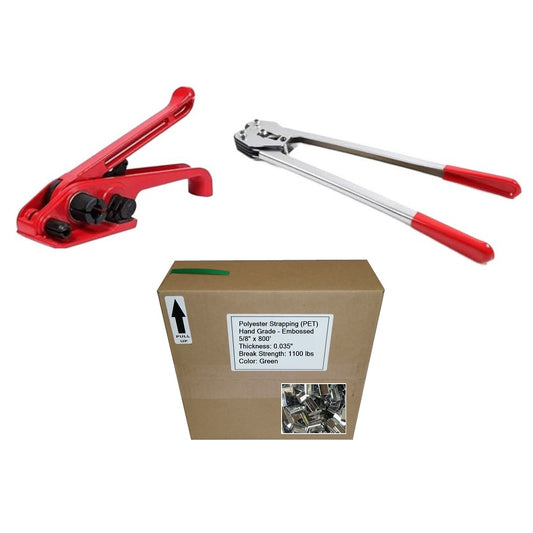 Pallet Strapping Kit with Tools 5/8" Polyester Strap