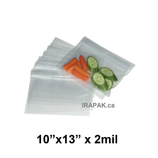 10" x 13" Reclosable Poly Bags 2 Mil Clear (1000/cs)
