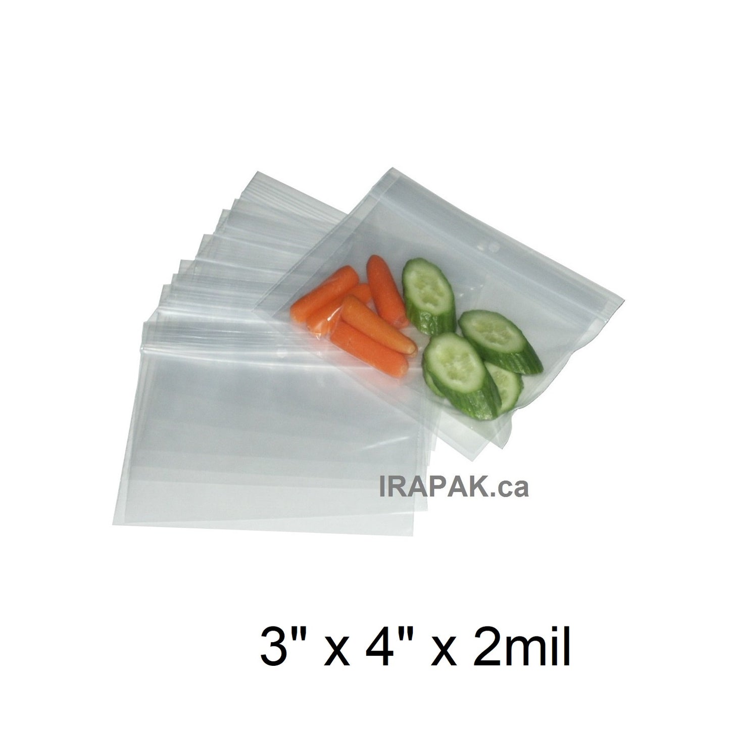 3" x 4" Reclosable Poly Bags 2 Mil Clear (1000/cs)
